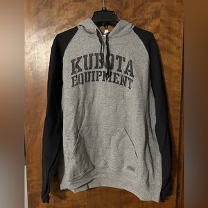 Kubota Equipment Hooded Sweatshirt- Brand New - Never Worn - Black/Gray